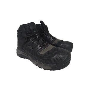 KEEN Men's CSA Kansas City Waterproof Carbon-Fiber Toe Work Boots Black 9D
